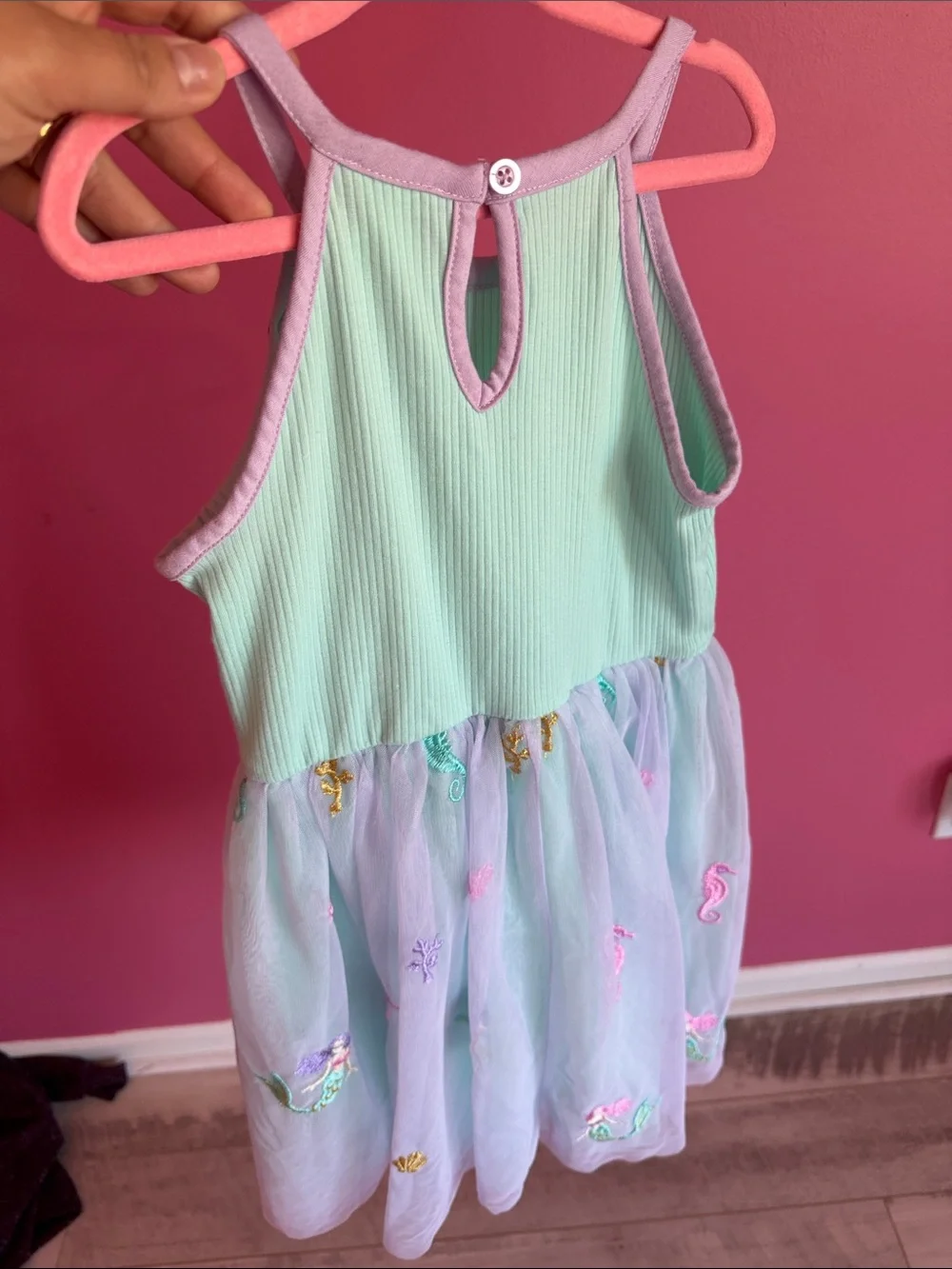 Zunie Mint and Lavender Mermaid Tulle Dress